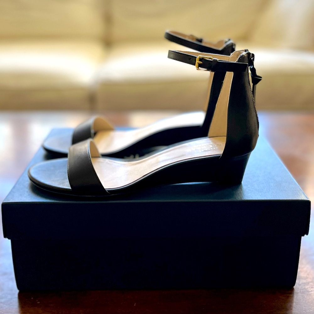 Cole Haan Women's Black Adderly Wedge Sandals